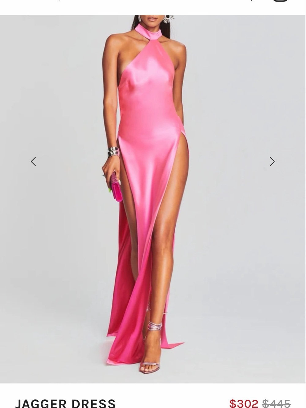 RETROFETE JAGGER DRESS IN HYPER PINK